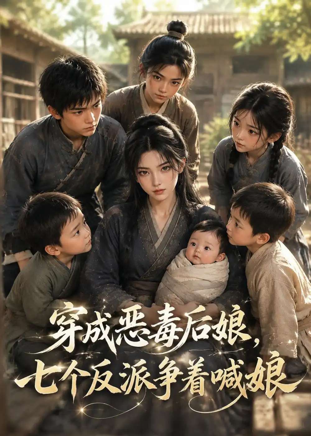 《穿成恶毒后娘，七个反派争着喊娘》短剧全集完整版免费观看