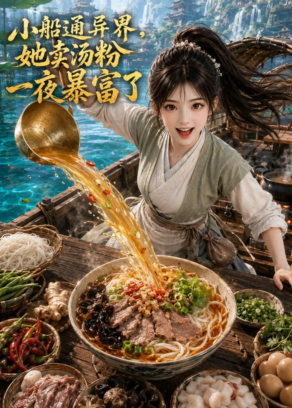 《小船通异界,她卖汤粉一夜暴富了》短剧全集完整版免费观看-看电影短剧网