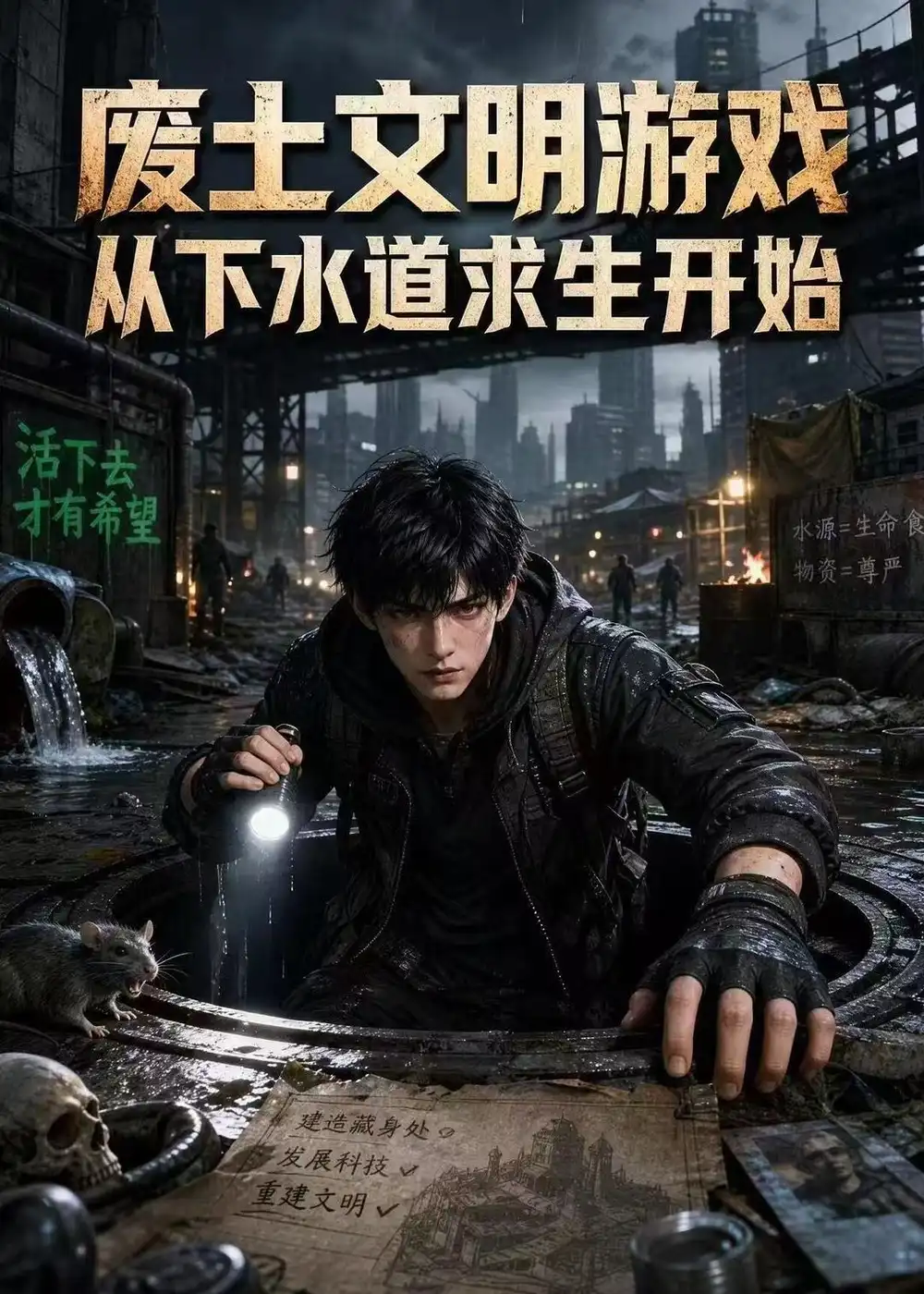 《废土文明游戏：从下水道求生开始！》短剧全集完整版免费观看