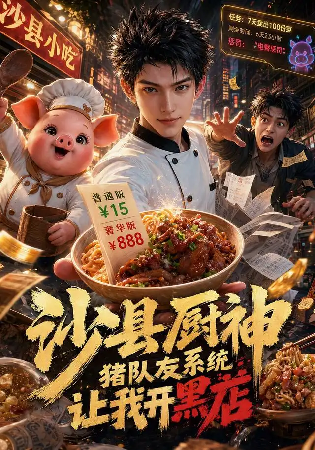 《沙县厨神,猪队友系统让我开黑店》短剧全集完整版免费观看-看电影短剧网