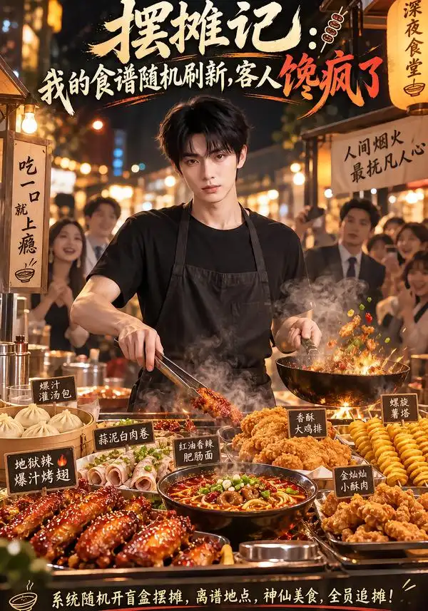 《摆摊记：我的食谱随机刷新，客人馋疯了》短剧全集完整版免费观看