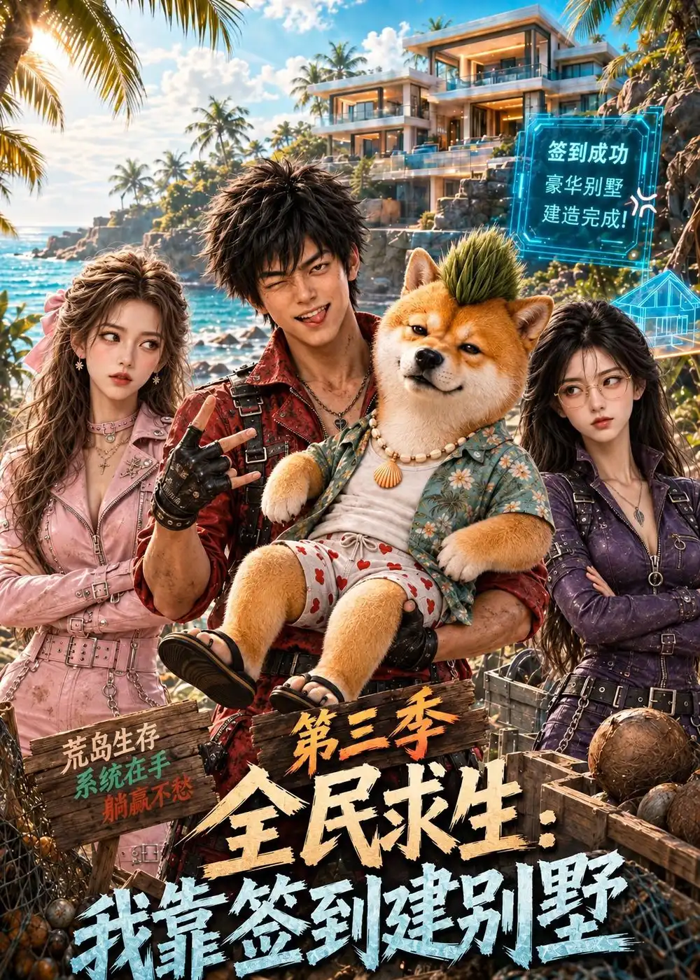 《全民求生:我靠签到建别墅》第三季-看电影短剧网