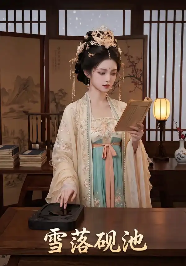 《雪落砚池》