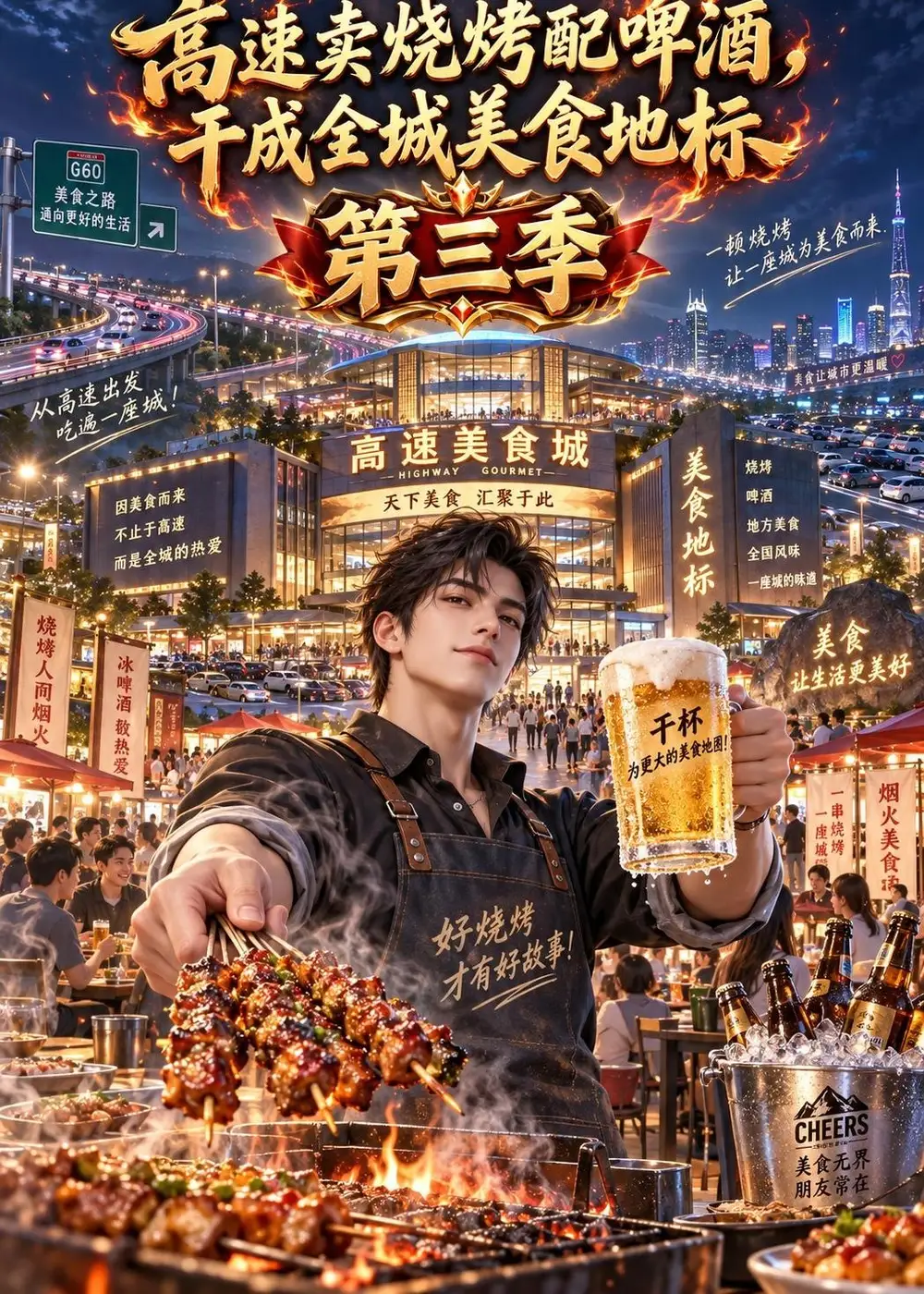 《高速卖烧烤配啤酒，干成全城美食地标》第三季