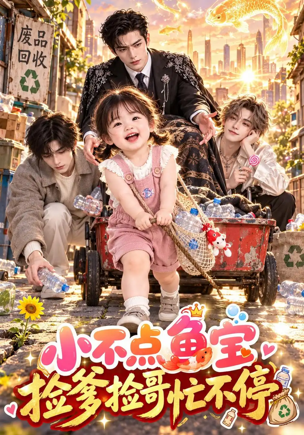 《小不点鱼宝，捡爹捡哥忙不停》
